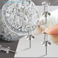 100pcs/box Assorted Making Thumb Tacks Multicolor Plastic Tacks Push Pins Cork Board Office School Stationery Supplies【AliS8】