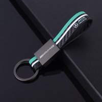 Leather Car Logo Keyring Keychain Pendant For Mercedes AMG A B C E S GLA GLB GLC GLE GLS CLA GLK Class W204 W205 Accessories