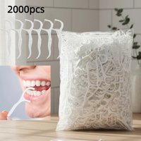 500/1000/2000pcs Dental Floss Picks for Deep Cleaning - Hygienic, Disposable Flossers for Daily Oral Care & Travel Clean Thinner