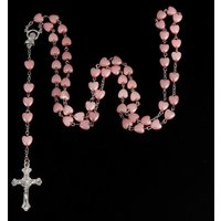 1pcs White Gold-plated Necklace Ladies Faith Cross Pink White Peach Heart Handmade Curved Needle Beads Combination Jewelry