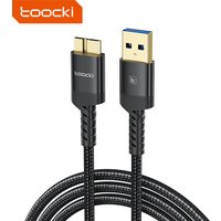 Toocki USB3.0 to Micro B Cable 5Gbps High Speed Transmission Support 4TB Hard Disk Type C Fast Charger Data Cord for Samsung PC
