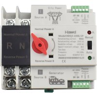 Jednofazowy przełącznik automatyczny na szynę DIN 2P 125A AC 220V Mini ATS z podwójnym zasilaniem, automatyczny przełącznik elektryczny zapewniający nieprzerwane zasilanie.