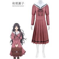 Anime The Fragrant Flower Blooms with Dignity Kaoruko Waguri Cosplay Costume Red JK Skirt School Uniform for Women Girls Costume