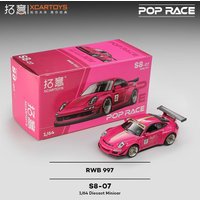 POP RACE Porsche RWB997 ruby-colored coupe alloy 1/64 simulation racing model ornament