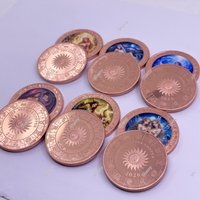 12types Zodiac Signs 1oz .999 Copper Coins Fantasy Goddess Collectible Challenge Coins Retro Bronze Lucky Amulet Astrology Lover