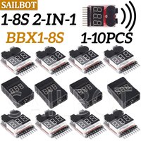 1-10PCS 1-8S BBX1-8S 2IN1 Lipo Battery Voltage Tester/Low Voltage Buzzer Alarm/Battery Voltage Checker Dual Speakers