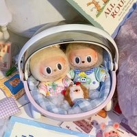 17cm Labubu Doll Cradle Cart Suitable for V1 V2 V3 Cute Labubu Sleeping Cart Bed DIY Clothing Accessories Toys Birthday Gift