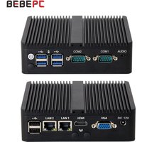 Industrial Mini PC Fanles Intel Celeron J6412 8GB DDR4 512GB M.2 NVMe SSD 2x COM RS485/232 2x GbE LAN 6x USB Windows 10/11 Linux