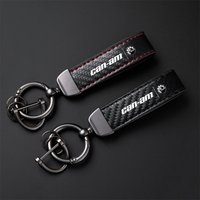 High-Grade Leather Motorcycle Keychain Holder Keyring For BRP Can-Am with logo Car Accessories