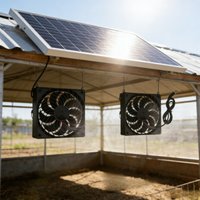 10W/15W Solar Powered Fan for Pet Kennel Cooling Ventilation Cat Dog House Poultry Shed Eco Friendly No Electricity Cost EESBAO