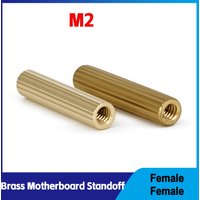 M2 Brass Motherboard Standoff Columns Round Board Spacing Screws Bolts Female to Female Metric Threaded PCB Spacers Pillars