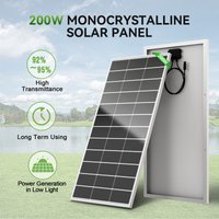 RVPOZWER 12V 400W/200W Rigid Solar Panel 18BB N-Type Solar Cells Monocrystalline Silicon Waterproof Solar Panel Camping/Home/RV