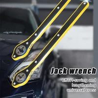 Universal Car Lug Wrench 360DegreeSwivel Tire Wheel Ratchet Wrench Repair Tool Easy Fix for Your Vehicles Wheels