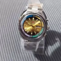 DFDG Sporty Casual Men's Automatic Watch with Japanese Movement, Full-Featured, Stainless Steel, World Time, Orient Series