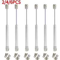 6PCS 80N/100N/120N Furniture Hinges Stay Soft Close Open 2pcs Hydraulic Furniture Door Lift Support Silent for Kitchen Cupboard