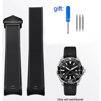 For Tag Heuer Competitive Wan2110/Way201/Wbp208 Men's 22mm Waterproof Sweet-Proof Sports Arc Silicone Rubber Watch Strap