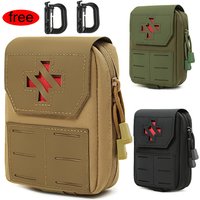 Molle First Aid Pouch Empty Medical Bag IFAK Tactical Rip-Away Pouches Small Bug Out Bags Trauma Medical Bag D-ring Clip Locking