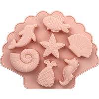 Under The Sea Silicone Chocolate Mold Ocean Marine Animal Dolphin Mermaid Tail Soap Mold Cake Decorating Tools Cupcake Topper