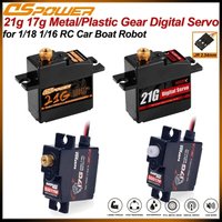 DSPOWER 21g 17g Digital RC Servo Metal/Plastic Gear for 1/18 1/16 RC Crawler Car MN82 MN99s MN78 MN168 Hyper GO Wltoys 144001
