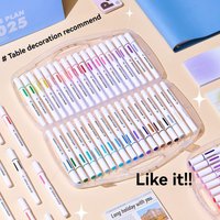 12-36 Colors Water-Washable, Non-Bleeding, Layerable Acrylic Markers set for Primary School Students - Waterproof, Colored Pens