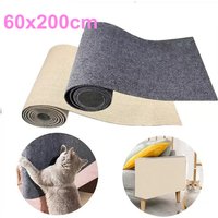 60x200cm Cat Scratcher Sofa Protector Cats Scratcher Pad Board Protection Trimmable Self-adhesive Carpet DIY Cat Scratch Mat