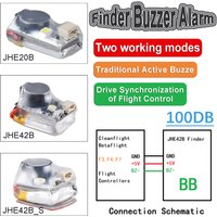 JHE20B / JHE42B / JHE42B_S 5V Super Loud Buzzer Tracker w/LED Alarm Lost Location Beeper for RC FPV Drone Flight Controller Part