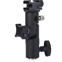 Camera Flash Bracket Aluminum Alloy E Type Flash Stand Bracket Hot Shoe Mount Adapter Umbrella Holder