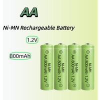 AA Ni-MH Rechargeable Batteries 1.2V 800mAh Pre-Charged for Garden Outdoor Solar Lights Pathway Lamp