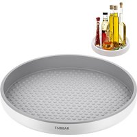 360° Rotating Spice Rack Turntable Cupboard Pantry Cabinet Organizer Non-Slip Condiment Holder Shelf Kitchen Storage Tray