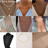 2024 Fashion 925 Sterling Silver Multi Layers Minimalist Round O-Chain Necklace Pendant Dainty Necklaces Women Gift Fine Jewelry