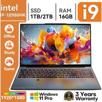 15.6" Intel Core i9 10980HK Laptop Computer Windows 11 Pro 16GB RAM 1TB SSD M.2 Notebook PC Gamer Portable Laptops Gaming Office