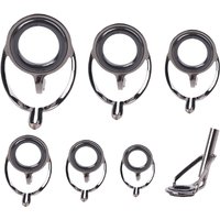 7Pcs Mixed Size Fishing Top Rings Rod Repair Kit Line Guides Eyes Sets