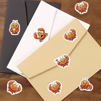 50-500Pcs Laser Lobster 2.5cm/1inch Marine Life Sticker Decoration Gift Box Sticker Label Stationery Sticker