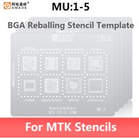 AMAOE MU1-5 MQ1-5 RAM1 RAM2 BGA Reballing Steel Net for Qualcomm MTK CPU RAM Universal 0.12mm Planting Tin Stencil