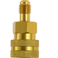 1 Pc 180 Degree Car R134A Refrigerant Quick Coupler with 1/4"" SAE Male Connector for 1/4"" Refrigerator Freon Recharge Hose