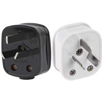 Australia 3 Pole 10A Male AU Wiring Plug China New Zealand Power Strip Connector Rewirable Cable Convert Plug 250V White Black