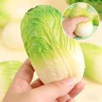 Squishy Simulated Cabbage Squeeze Toy Stress Relief Soft Rubber Venting Fidget Toy Realistic Vegetable Shape Stress Relief Toy