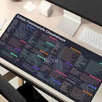 Linux Commands Line Mouse Pad Large office Mousepad Shortcuts Red Hat Ubuntu OpenSUSE Arch Debian Unix Programmer XXL Desk Mat