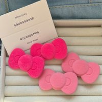 Korean Sweet Pink Bow Star Hairpin for Girls Women Y2k Style Heart Hair Clip Barrette Side Clip Headwear Hair Accessories