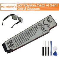 Neue wiederaufladbare Lithium-Batterie MC-1022037-B für RayBan Meta AI Gen1 Gen2 Wayfarer Headliner Skyler Optics AI-Brillen 219mAh.