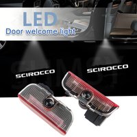 2X LED Car Door Projector Welcome Ghost Shadow Light For Scirocco MK3 2009-2018 Passat Touareg Golf 5 6 7 Jetta MK6 MK7 GTI EOS