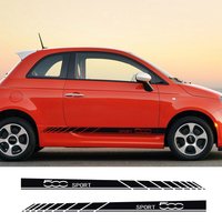 2Pcs Car Side Stripes Stickers For 500 500X 500C 500E Prezzo Auto Vinyl Film Decals DIY Styling Decor Tuning Accessories