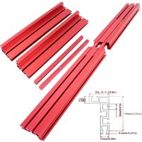 1Set 80cm Splicing Fence with Connecting Strips, Router Table Fence Aluminum T-Track Table Saw Profile Fence Woodworking Fence