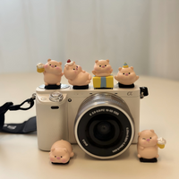 3D DIY Birthday Pig Hot Shoe Cover Cute Cartoon Animal Camera Flash Shoe Cap Dust Protector for Canon Nikon Sony Fuji DSLR