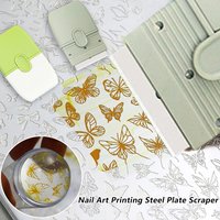 Professional Stainless Steel Nail Stamping Scraper Double Head for Smooth Gel Leveling Streak-Free Crisp Designs Manicure Tool