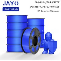 JAYO PLA Meta/ABS/ PLA / TPU/PETG Filament 1.75MM 10Rolls 100% No Bubble for FDM 3D Printer Materials Filament DIY Gift FastShip
