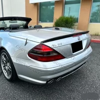 For Benz SL-Class R230 SL350 SL500 SL55 SL63 2001 2007-2012 High-Kick Rear Deck Spoiler Lid Tail Fin Carbon Fiber