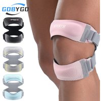 GOBYGO 1Pcs Sports Patella Strap Compression Knee Pads Stabilizing Patella Shock Absorption Adjustable Knee Sleeve Basketball