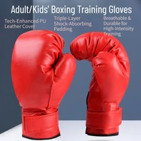Adults Kids Professional Boxing Gloves PU Leather Training Gloves for Muay Thai Karate Sparring Punching Bag Training Men Gifts