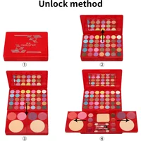 Makeup Kit Full Set for Women Multi-functional All in One Box Red 49 Color Face Lip Eye Shadow Highlighter Brush Make up Palette